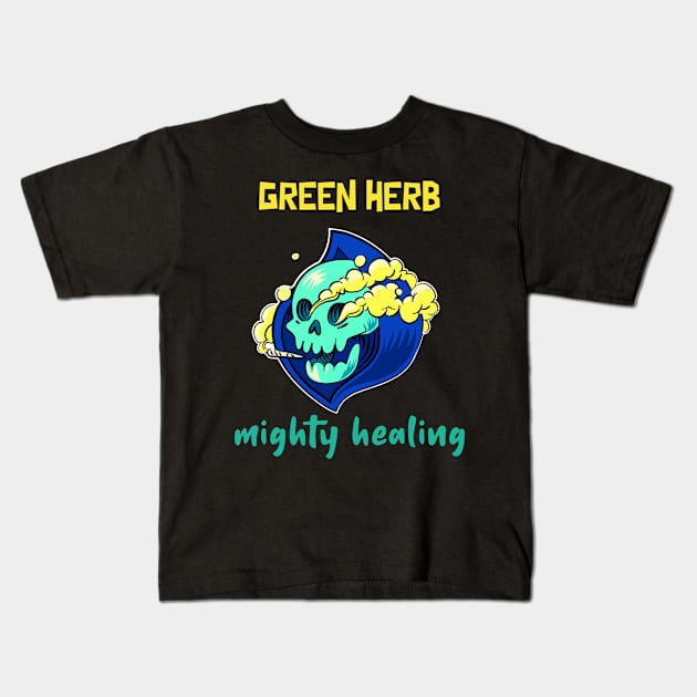 green herb.ighty healing Kids T-Shirt by Zipora